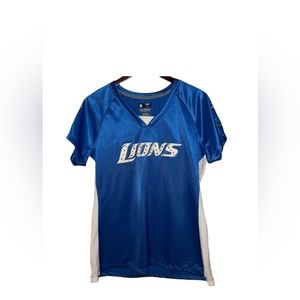 NFL Blue Team Apparel Lions Dark Blue & White
Shirt Size Large